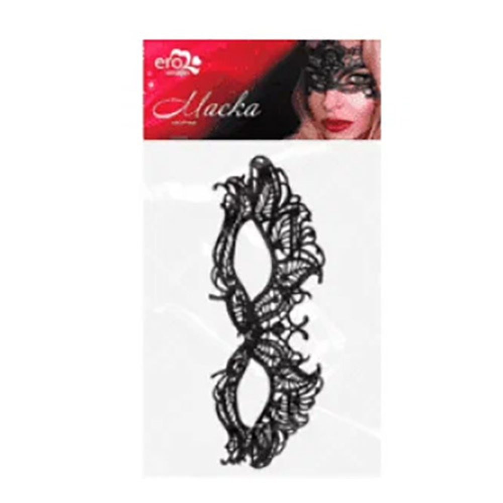 Черная ажурная текстильная маска Андреа Bior Toys Erowoman-Eroman EE-20363