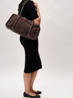 Замшевая сумка Deboro 31151 коричневый шоколад