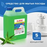 Средство для мытья посуды 5 л, LAIMA PROFESSIONAL концентрат, "Алоэ Вера", 602298