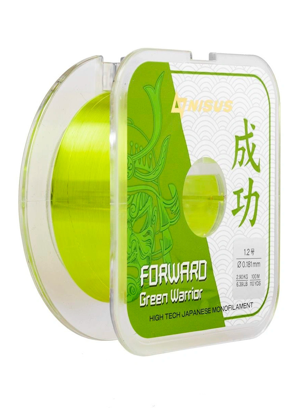 Леска для рыбалки Nisus FORWARD Green Warrior Nylon 0,309mm/100m (N-FGW-0309-100)