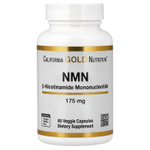 California Gold Nutrition, NMN (никотинамид мононуклеотид), 175 мг, 60 растительных капсул