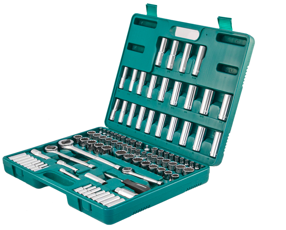 S05H48107S Набор инструмента универсальный 1/4", 3/8" и 1/2"DR, 107 предметов