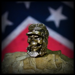 Бусина "Конфедерат" для темляков или браслетов латунь