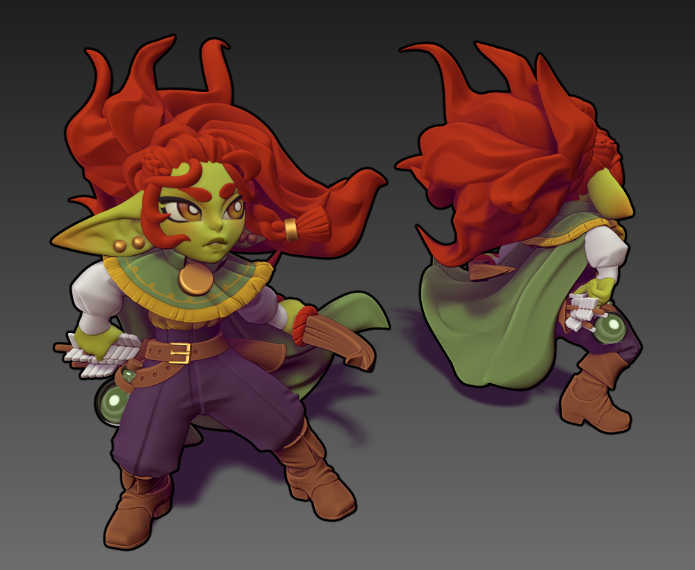 Миниатюры Девушки гоблины 32мм 75мм 100мм goblin girl