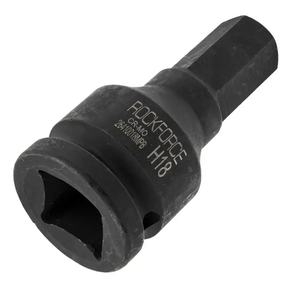 Головка-бита 18мм 3/4" 6-гранная ударная L=80мм ROCKFORCE RF-26410018MPB