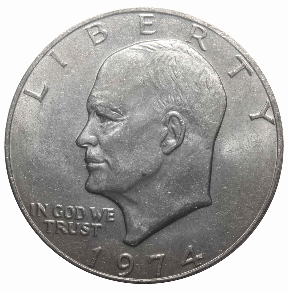 1 доллар 1974 США Эйзенхауэр XF (Лунный)