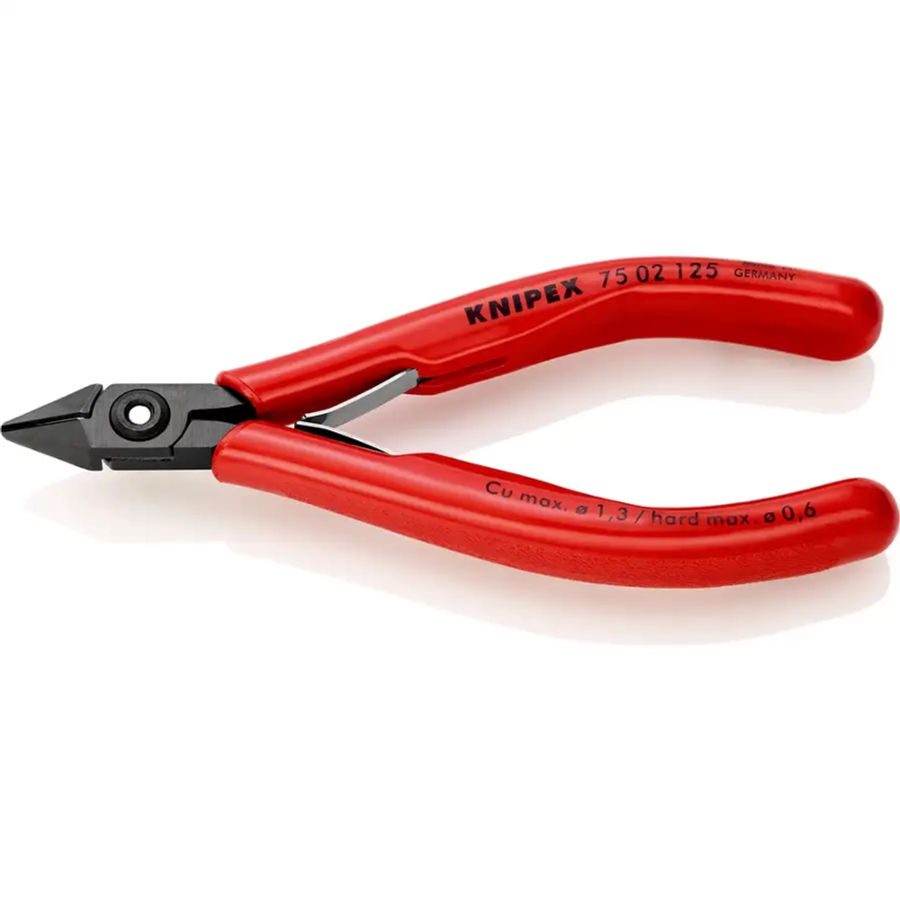 Кусачки боковые для электроники чернёные 125 мм Knipex 75 02 125
