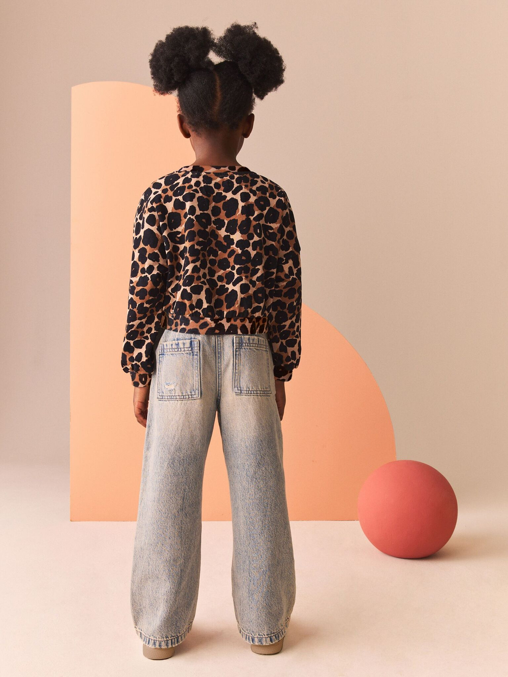 Лонгслив для девочки Next N90-181, Черный, Коричневый