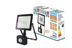 Прожектор светодиодный СДО-04-020Н-Д (с датчиком)  20Вт, 6500К, IP65, черный Народный  TDM SQ0336-0202