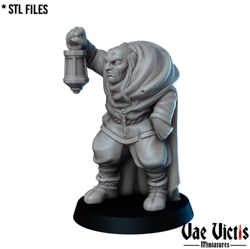 Человек горбун охранник гробовщик миниатюра для dnd, днд, pathfinder, фентези, Настольная игра, НРИ, Варгейм, РПГ