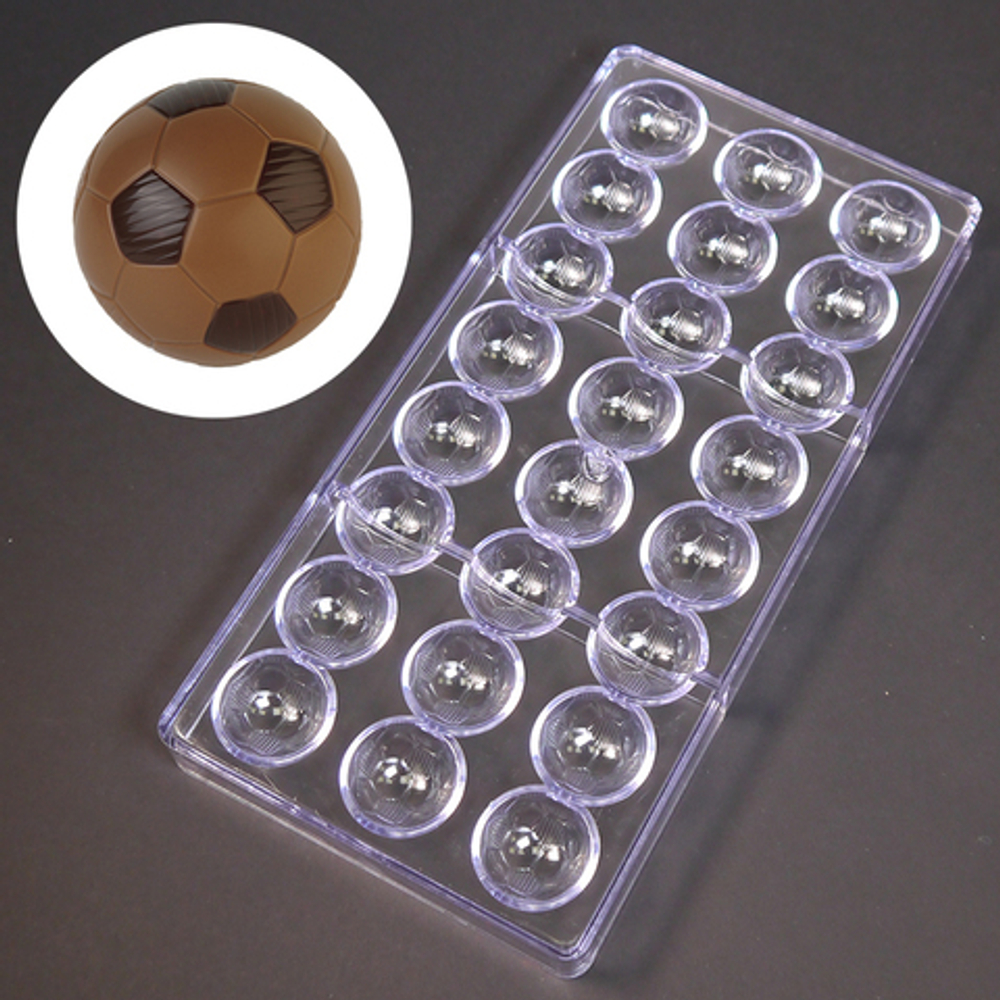 Форма для конфет и шоколада, мячи (прочный пластик)