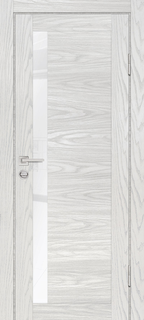 Дверь PSM-11 / Цвет Дуб скай бежевый / белоснежный лакобель / Двери PROFILO PORTE