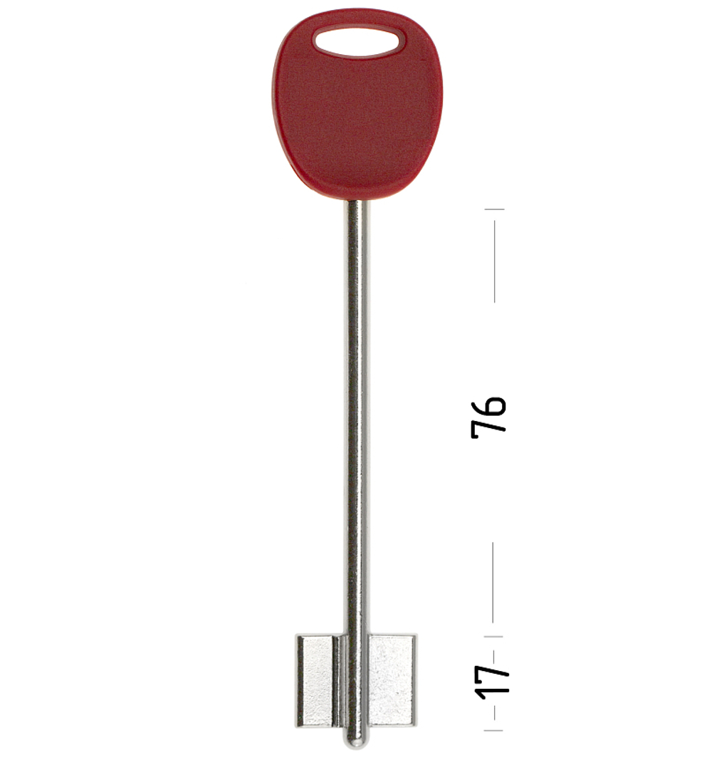 Заготовка сувальдного ключа 13099 (KLA2DP) (Красный) –  Kale
