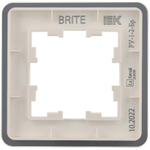 BRITE Рамка 1-местная РУ-1-2-Бр стекло белый RE IEK