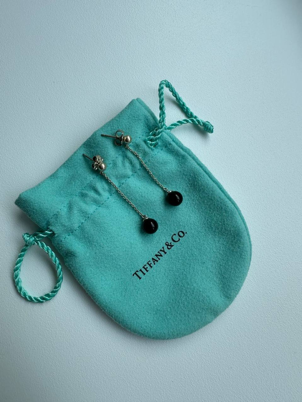 Серьги Tiffany&Co Silver Ziegfeld Drop Earrings Pierced Ear