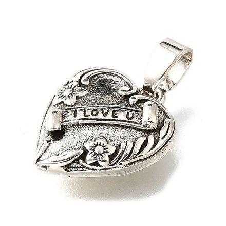 Кулон-подвеска "Сердце I love you", 14,5мм