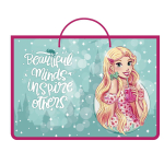 Папка А4 пластик. ручки-шнурок "Современная принцесса 2023" (Пчелка)