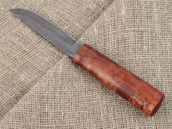 Нож Ханты-Манси, Дамасская сталь, рукоять мореная карельская берёза