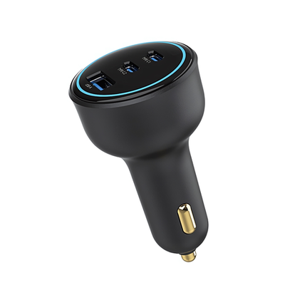 Автомобильное зарядное устройство WALKER WCR-91, 140Вт, USB/Type-Cх2, QC+PD, инвертор, черное