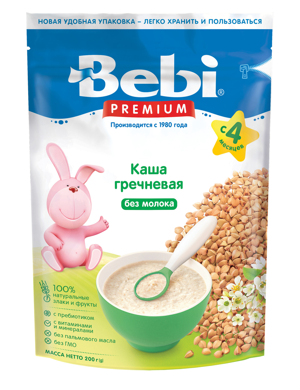 БЕБИ Премиум Каша (б/м) 200гр Гречка (с 4 мес.)
