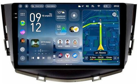 Магнитола для Lifan X60 2012-2016 - Teyes CC4-PRO монитор 9.5" 2K QLED на Android 13, Snapdragon 778G, AI, CarPlay, DSP, 4G SIM-слот