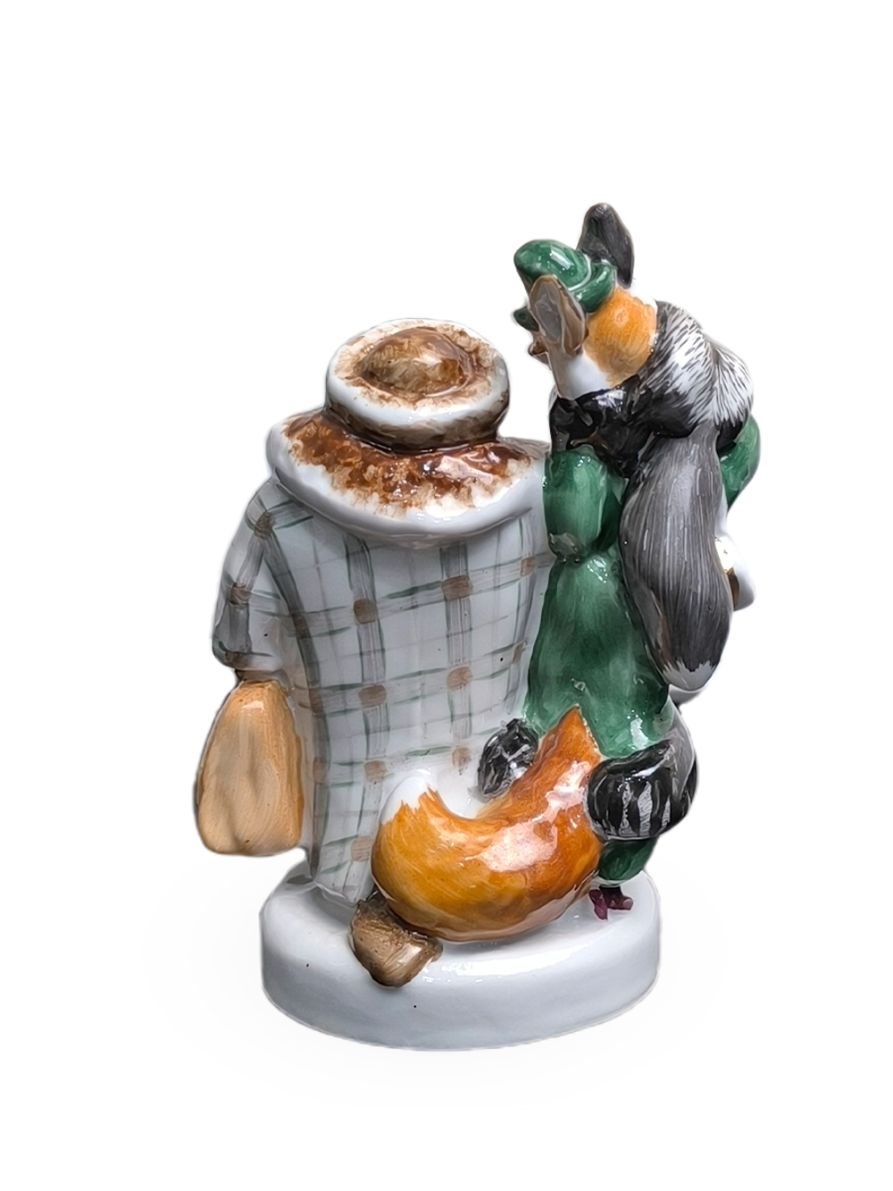 Фарфоровая статуэтка "Лиса и бобер" ЛФЗ