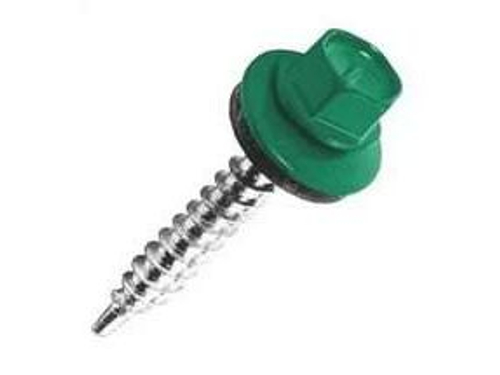 Саморез кровельный мет-дер, зеленый мох 4,8*35 RAL 6005 (250шт/уп)