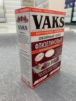 Клей для флизелиновых обоев VAKS с бактерицидными добавками. Арт. ВАКС обойный ультра, 350 г.