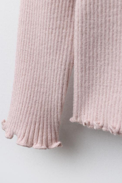 ZARA ЛОНГСЛИВ В РУБЧИК, РОЗОВЫЙ