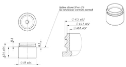 Комплект: Банка ПЭТ 50 мл (48) черная глянцевая с черной крышкой