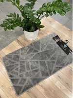 Комплект ковриков для ванной и туалета My Crystal 60*100 и 50*60 Геометрия,Мозайка,серый