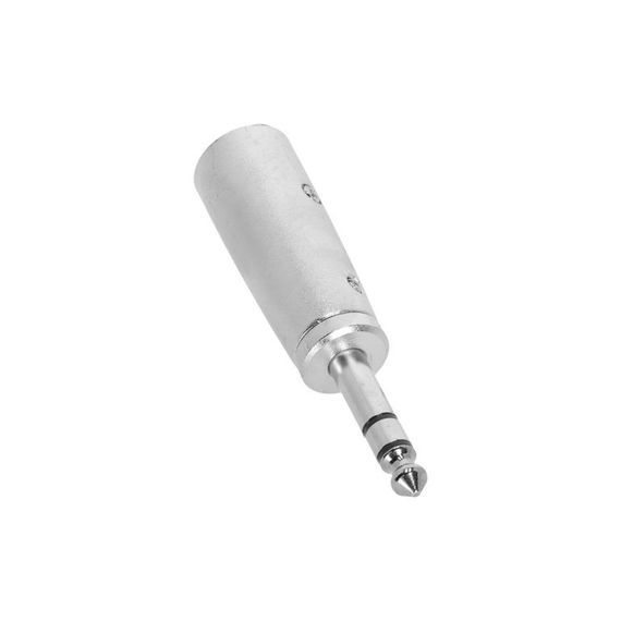 Adam Hall K4AJM3XM3 - адаптер TRS 6.3 mm stereo (M) - XLR (M), серебристый