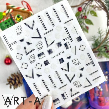 Art-A Наклейки для дизайна ногтей W748 Снежинки