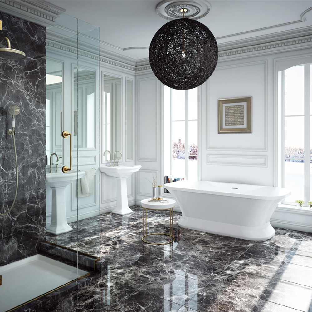 Акриловая ванна 180х90 см Azario Bordeaux BOR18090 белая
