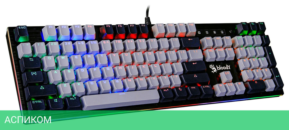 Клавиатура A4Tech Bloody B828N черный/серый