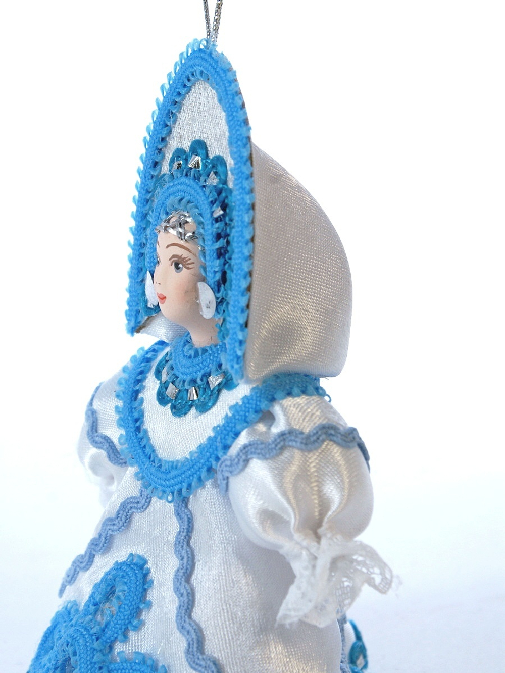 Кукла-подвеска сувенирная в стиле Гжель