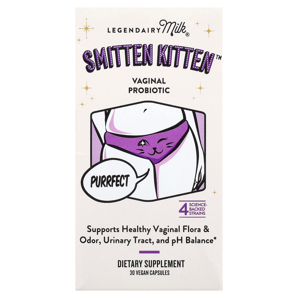 Legendairy Milk, Вагинальный пробиотик Smitten Kitten ™, 30 веганских капсул
