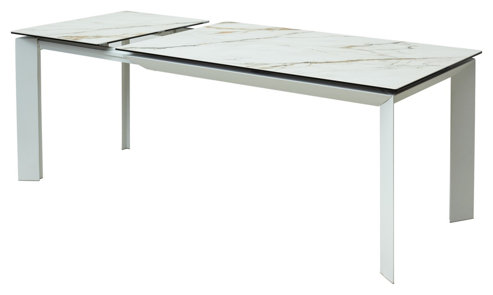 Стол М-City DISAUR Кремона (Cremona) 180 Kl-188 Контрастный мрамор матовый, Итальянская керамика, Белый