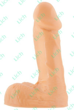 Фаллоимитатор с мошонкой телесного цвета, 15,2 см