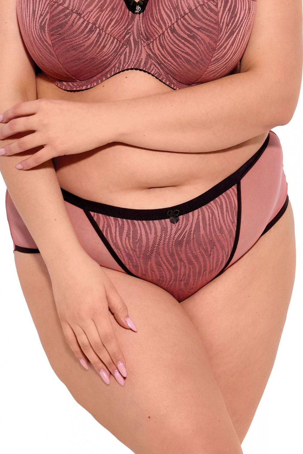 Трусики-слипы со средней линией талии Lise (Размер: L) (Цвет: грязно-розовый)