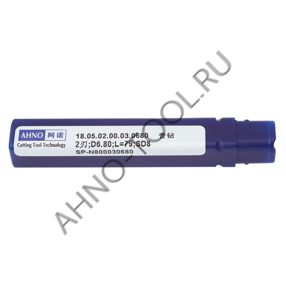 Сверло 6.8мм монолитное твердосплавное 3D без подвода СОЖ. для цвет.металлов SP-N800030680 VHM AHNO