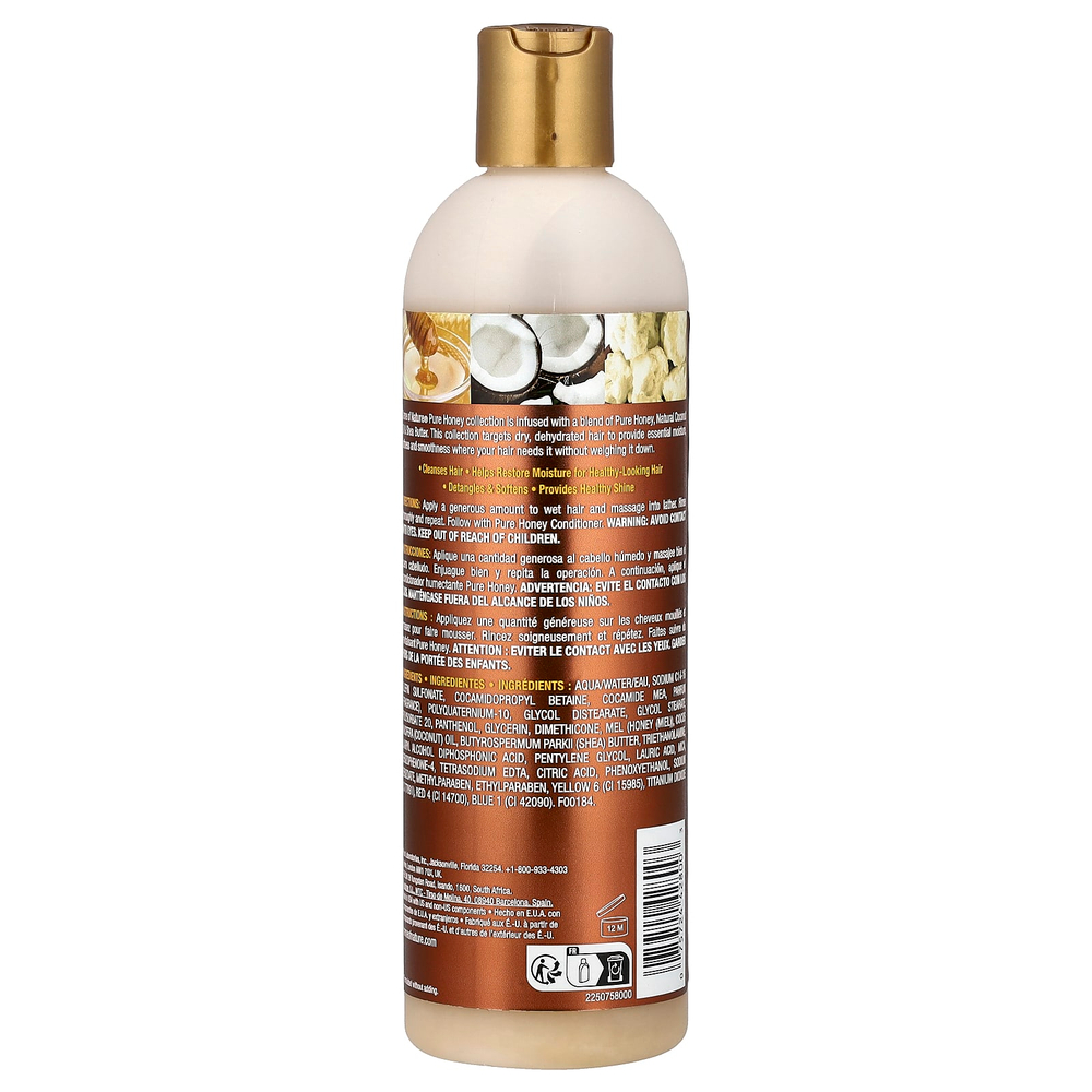 Creme Of Nature, Pure Honey, увлажняющий шампунь для сухой защиты, для сухих и обезвоженных волос, 355 мл (12 жидк. унций)