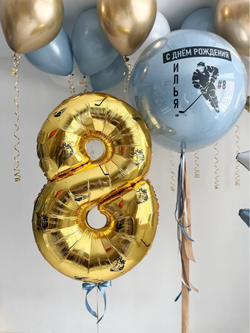 Воздушные шары для хоккеиста с доставкой по Хабаровску, спорт №5010