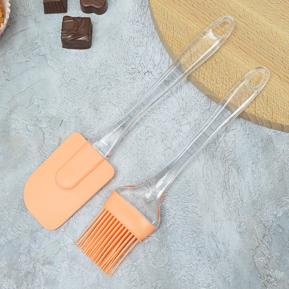 Набор кухонных принадлежностей силиконовый: лопатка+кисточка, 23*5см