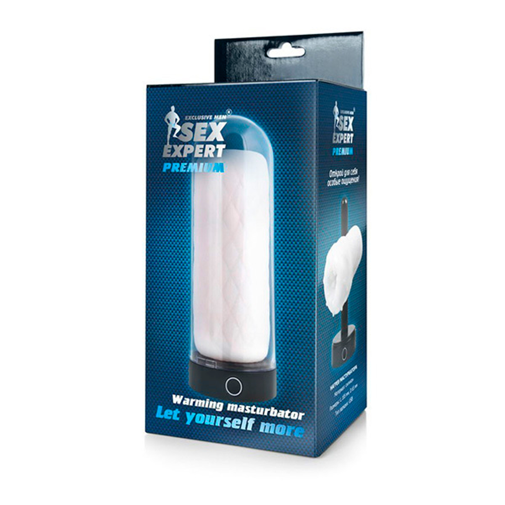 Мастурбатор в круглой колбе с нагревом Bior Toys Sex Expert SEM-55220