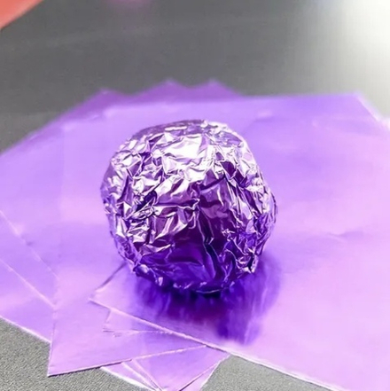 Фольга оберточная для конфет Фиолетовая 10х10 см, 10 шт