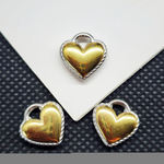 Подвеска сердце, сталь, 2я позолота, премиальная фурнитура