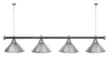 Лампа STARTBILLIARDS 4 пл. (плафоны зеленые,штанга зеленая,фурнитура золото)