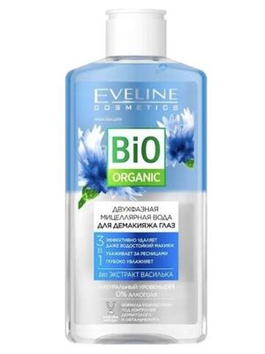 Eveline ДВУХФАЗНАЯ МИЦЕЛЛЯРНАЯ ВОДА ДЛЯ ДЕМАКИЯЖА ГЛАЗ 3в1 серии Bio ORGANIC, 150мл