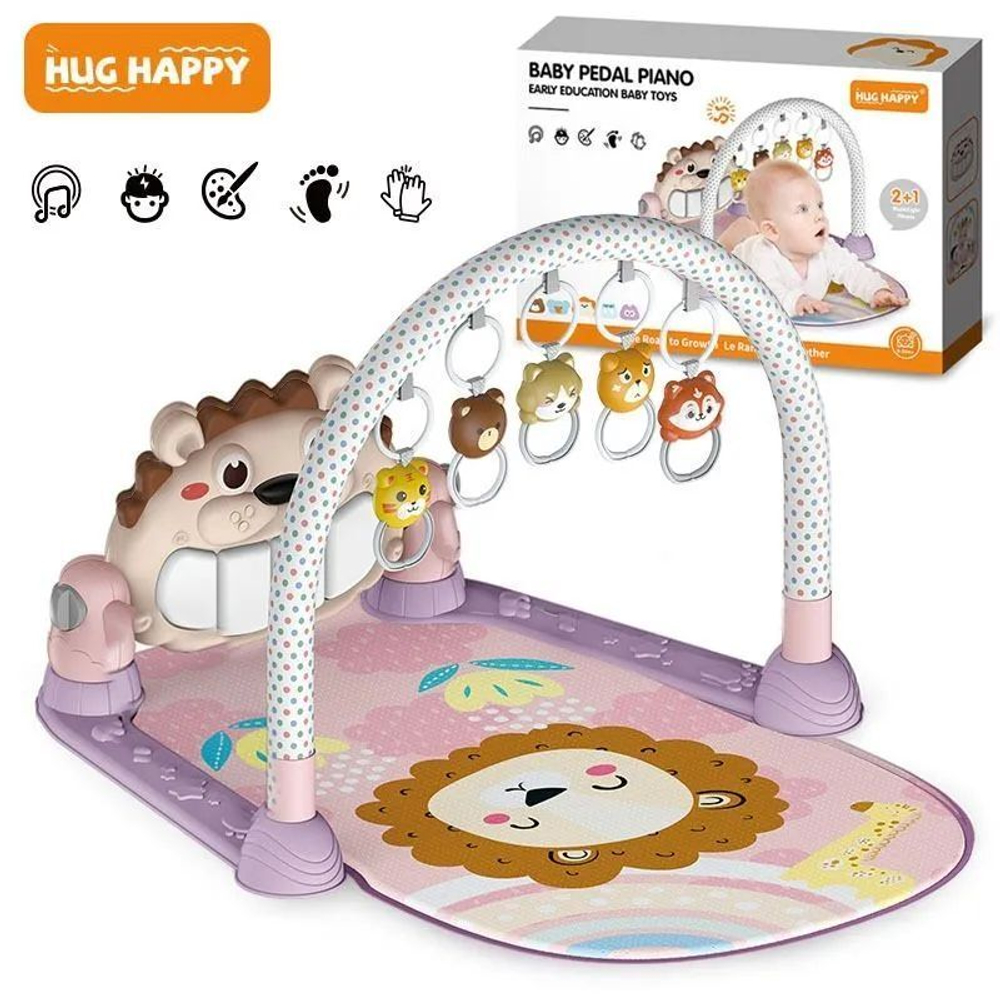 Развивающий игровой коврик для новорожденного с пианино
